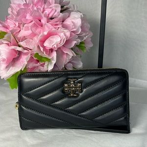 Tory Burch long leather Walter with zipper